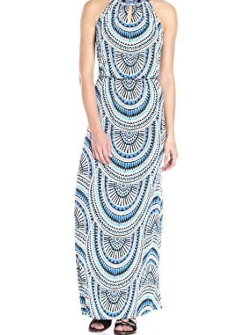 London Times Tribal Disc Halter Maxi Dress – Size 16 - SEE PICTURES